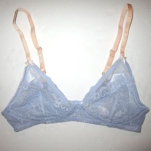 TOPSHOP Blue Lilac Bralette Lot 3 sz 6 Lace Bras Bra Set New